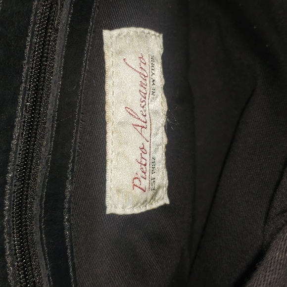 PIETRO Alessandro black leather purse hand bag - Picture 10 of 12